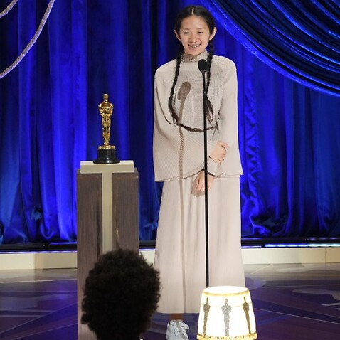 Chloe Zhao wins the best director award of the 93rd Annual Academy Awards