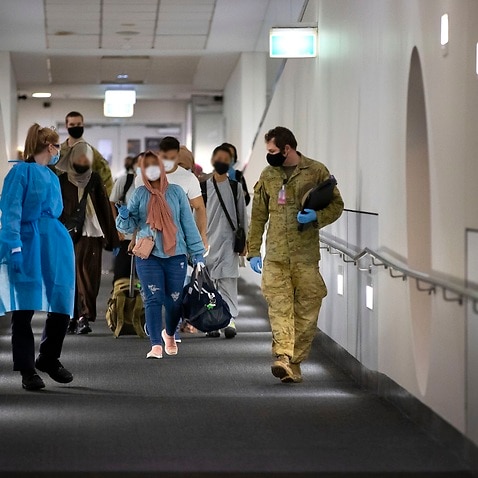 Afghan refugees arriving in Australia 