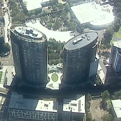 Emergency services were called to the Opal Tower on Monday afternoon following reports residents of the building had heard cracking sounds.