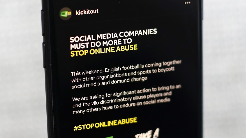 The Instagram profile of anti-racism campaign Kick it Out as it take part in the social media boycott