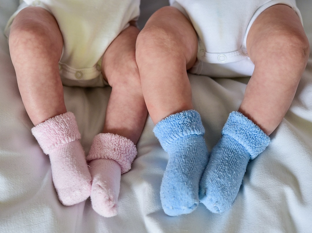 A set of Queensland twins have been identified as just the second semi-identical twins in the world and the first to be discovered during pregnancy.