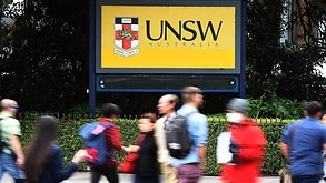 Students enter the University of New South Wales in Sydney.