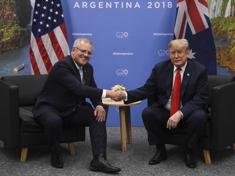 Scott Morrison and Donald Trump at the G20 last year