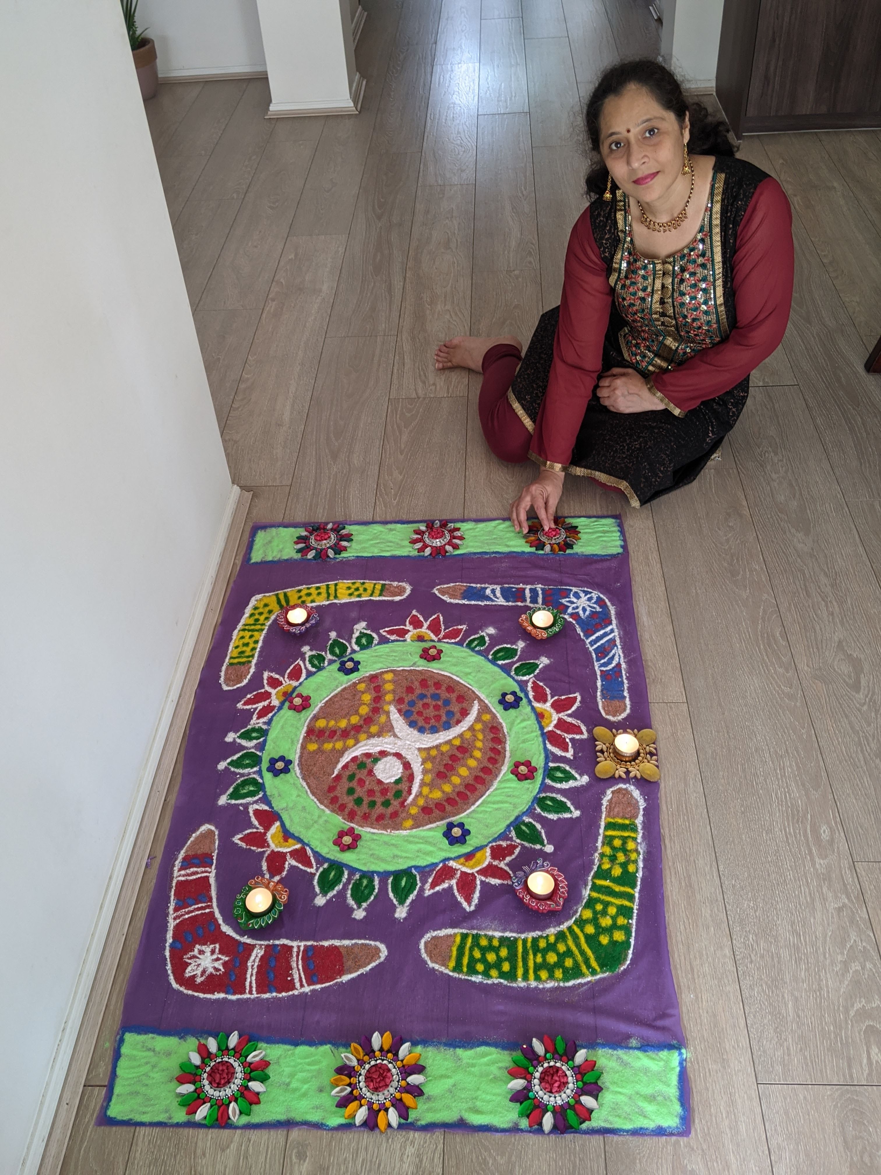 Indian Rangoli With An Indigenous Twist