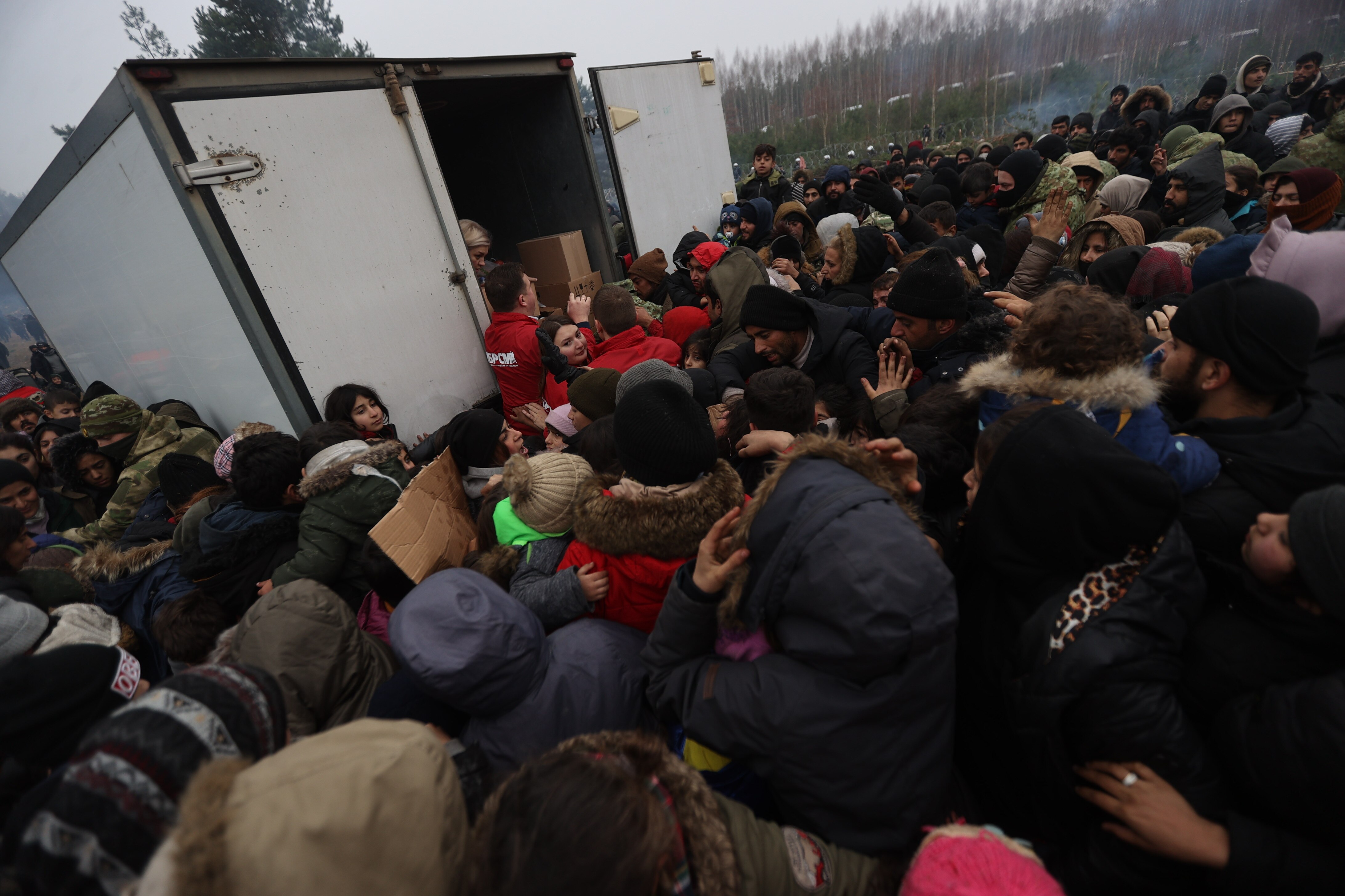 Thousands of  migrants are facing desperate conditions as they continue waiting at the Polish-Belarusian border, hoping to cross onto EU soil. 