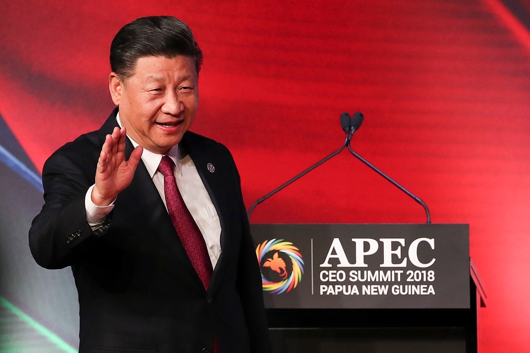 President of China Xi Jinping arrives for the APEC CEO Summit 2018.