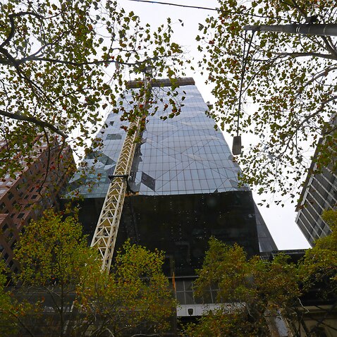 The high-rise building at 80 Collins Street in Melbourne's CBD is seen on Thursday, May 2, 2019. Real estate investment trust Dexus says it will buy the 80 Collins precinct in Melbourne for $1.48 billion. (AAP Image/David Crosling) NO ARCHIVING