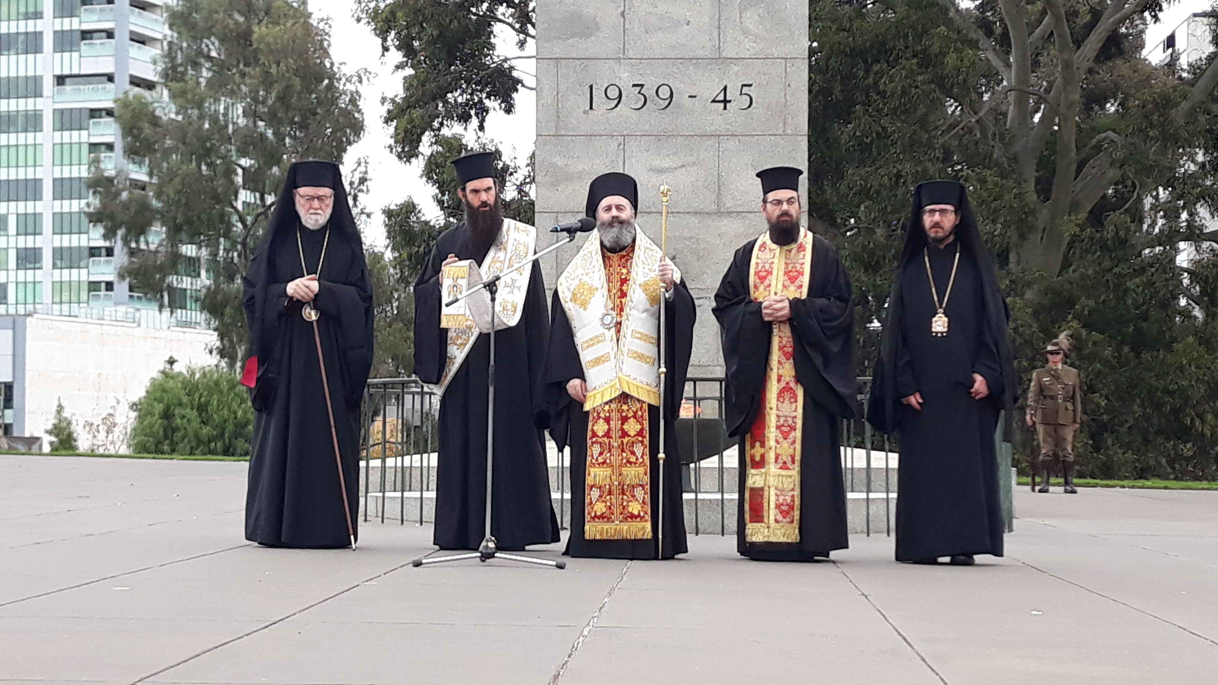 A commemorative service at Melbourne's Shrine of Remembrance, for the men and women from Australia and Greece, who fought and fell in the Battle of Crete. 