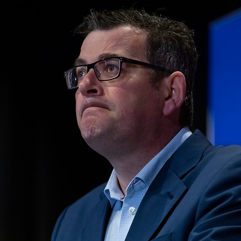 Victorian Premier Daniel Andrews speaks to the media during a press conference in Melbourne, Thursday, September 30, 2021. Victoria has recorded 1438 new locally acquired COVID-19 cases and five deaths. (AAP Image/Daniel Pockett) NO ARCHIVING