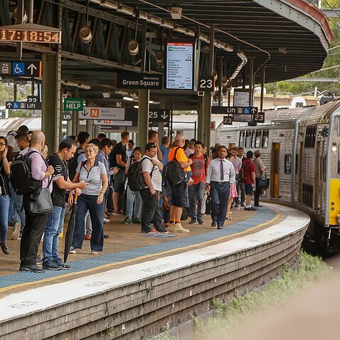 Commuters are seen at Central Station  - Sydney's biggest train station - on Wednesday, January 10, 2018.