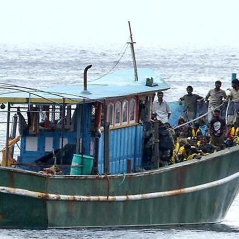 A boat carrying asylum seekers