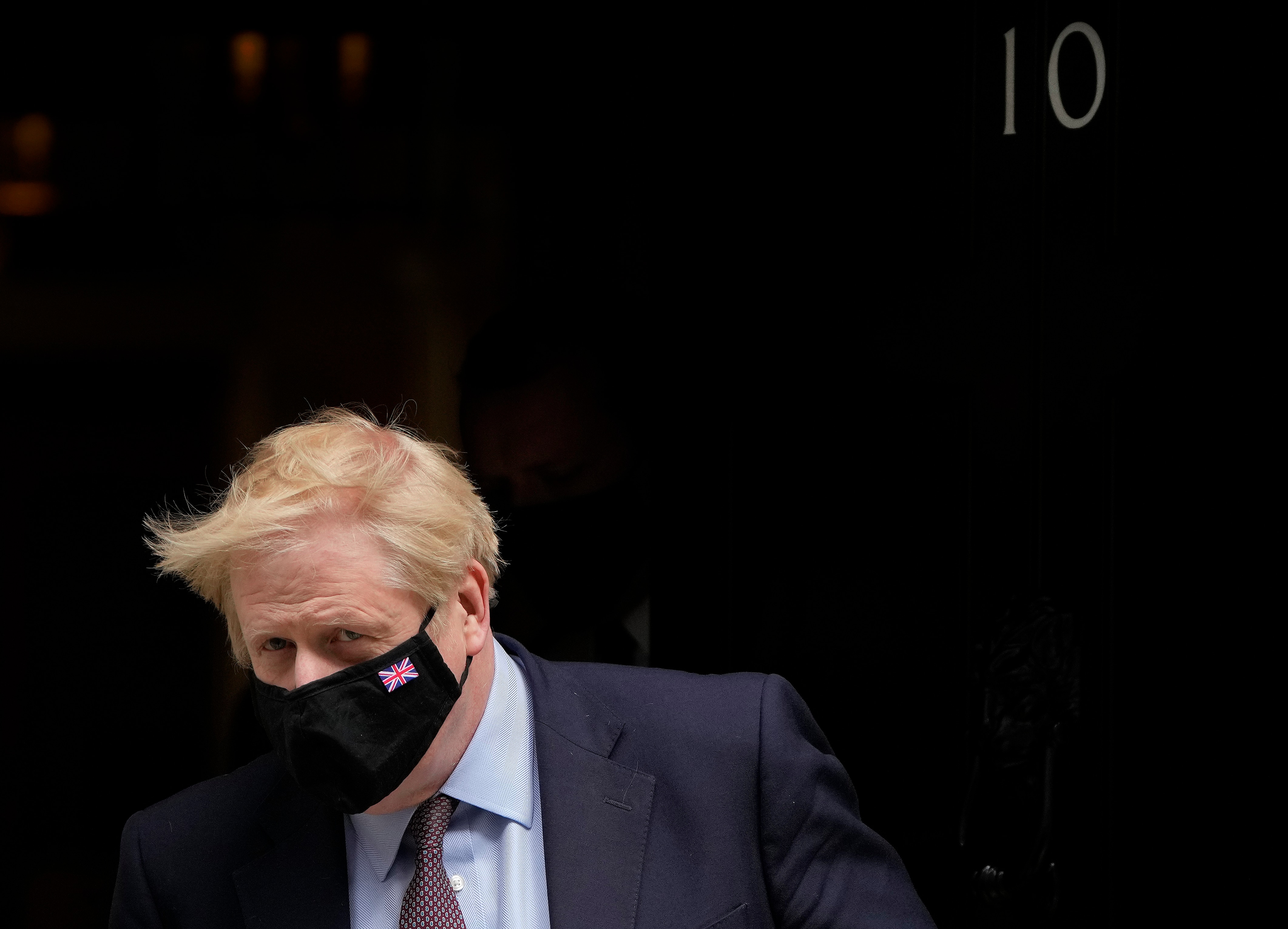 Britain's Prime Minister Boris Johnson leaves 10 Downing Street on Wednesday.