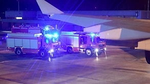 Fire engines on the tarmac