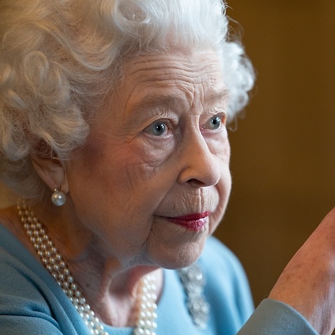 Queen Elizabeth II during a reception in the Ballroom of Sandringham House,