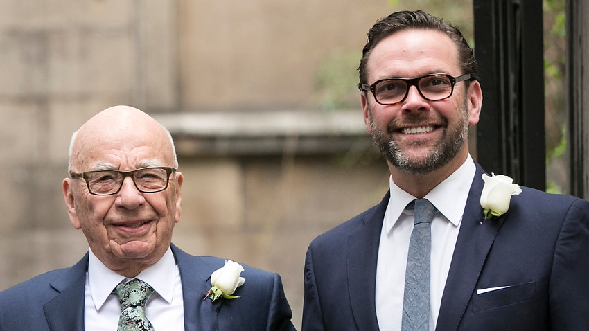 Rupert Murdoch and his son, James.