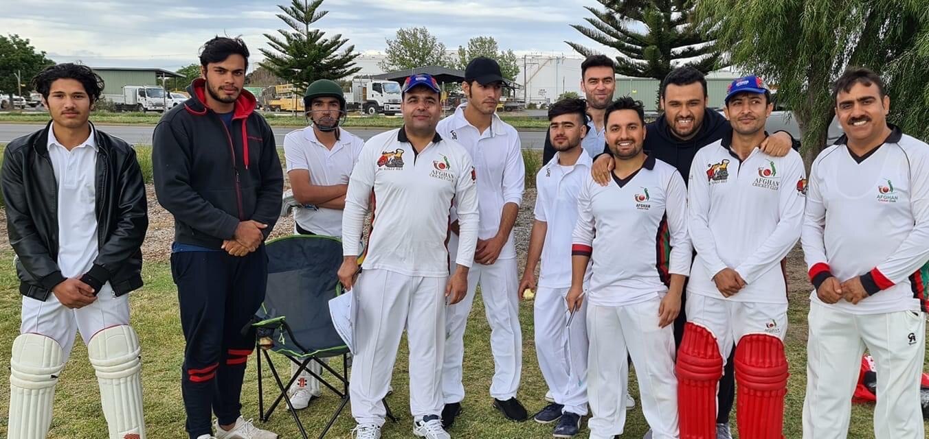 Members of the Afghan Cricket Club in Adelaide.