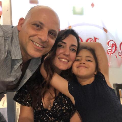 Angelo Di Franco with his wife and seven-year-old daughter.
