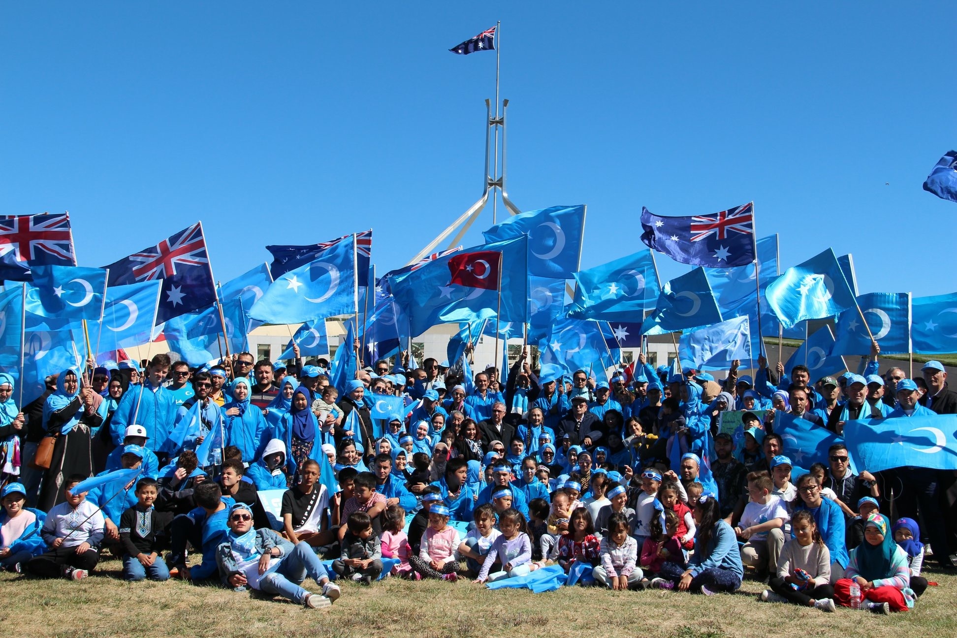 In March this year,  Australia's Uighur community staged a rally outside Parliament to draw attention to the issue. 