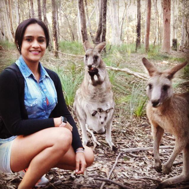 Lina Duque durante su estancia en Australia.