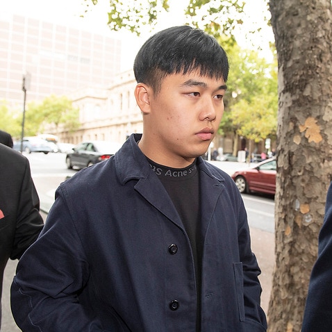 Cheng Lu leaves the Melbourne Magistrates Court, Melbourne, Monday, April 1, 2019. Cheng Lu allegedly threw a cat out a window from a high-rise apartment building and was charged with animal cruelty. (AAP Image/Ellen Smith) NO ARCHIVING