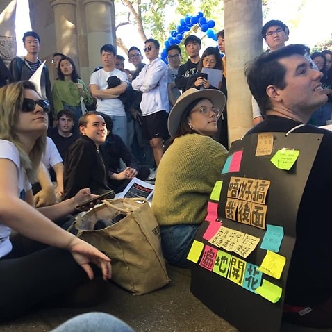 UQ Protest in support of Hong Kong