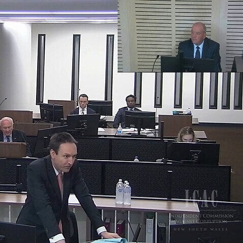 A screengrab of Daryl Maguire giving evidence to ICAC
