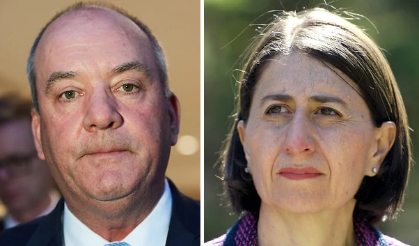 Former NSW premier Gladys Berejiklian (right) and former Wagga Wagga MP Daryl Maguire (left).