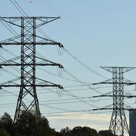 High voltage transmission lines in Sydney.