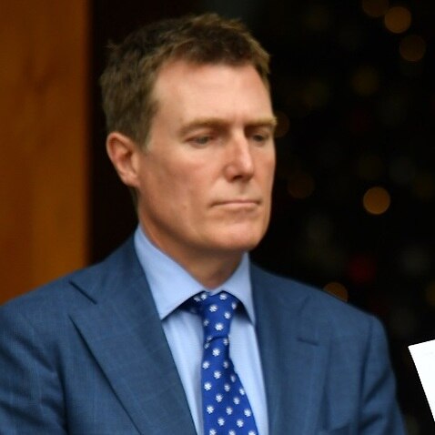 Attorney-General Christian Porter and Prime Minister Scott Morrison speak on religious freedom and gay students on Wednesday.