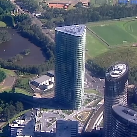 The 34-storey Opal Tower in Sydney Olympic Park.
