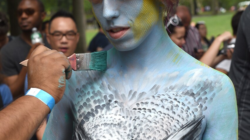 New Yorkers get naked and painted in a celebration of the body | SBS News