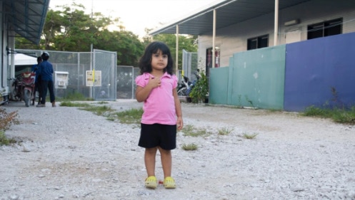 The family of two-year-old Roze have been on Nauru for five years.