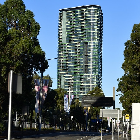 The Opal Tower is seen at Sydney Olympic Park in Sydney.