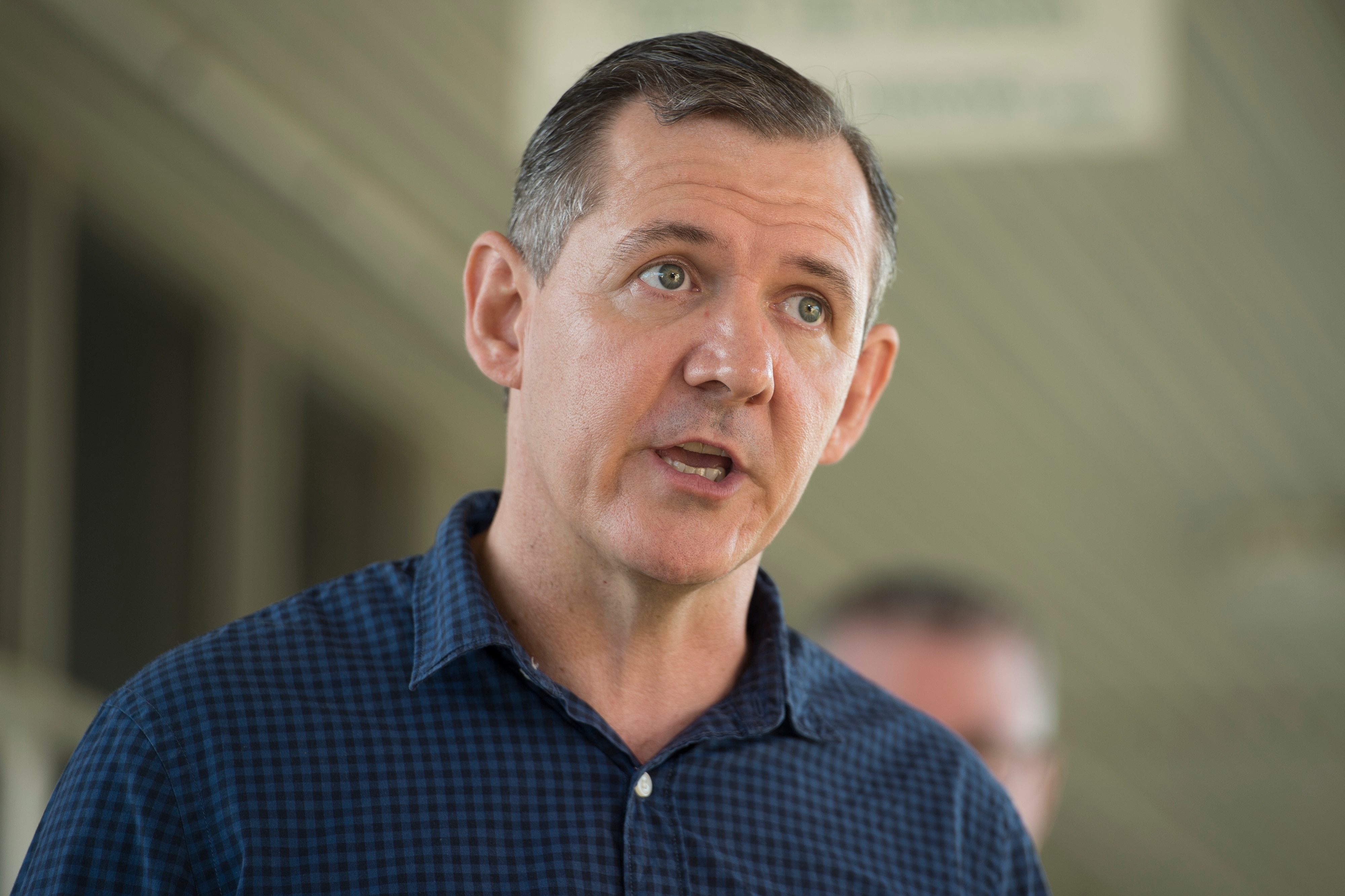Northern Territory Chief Minister Michael Gunner speaks to reporters at a press conference in Darwin in March 2021.