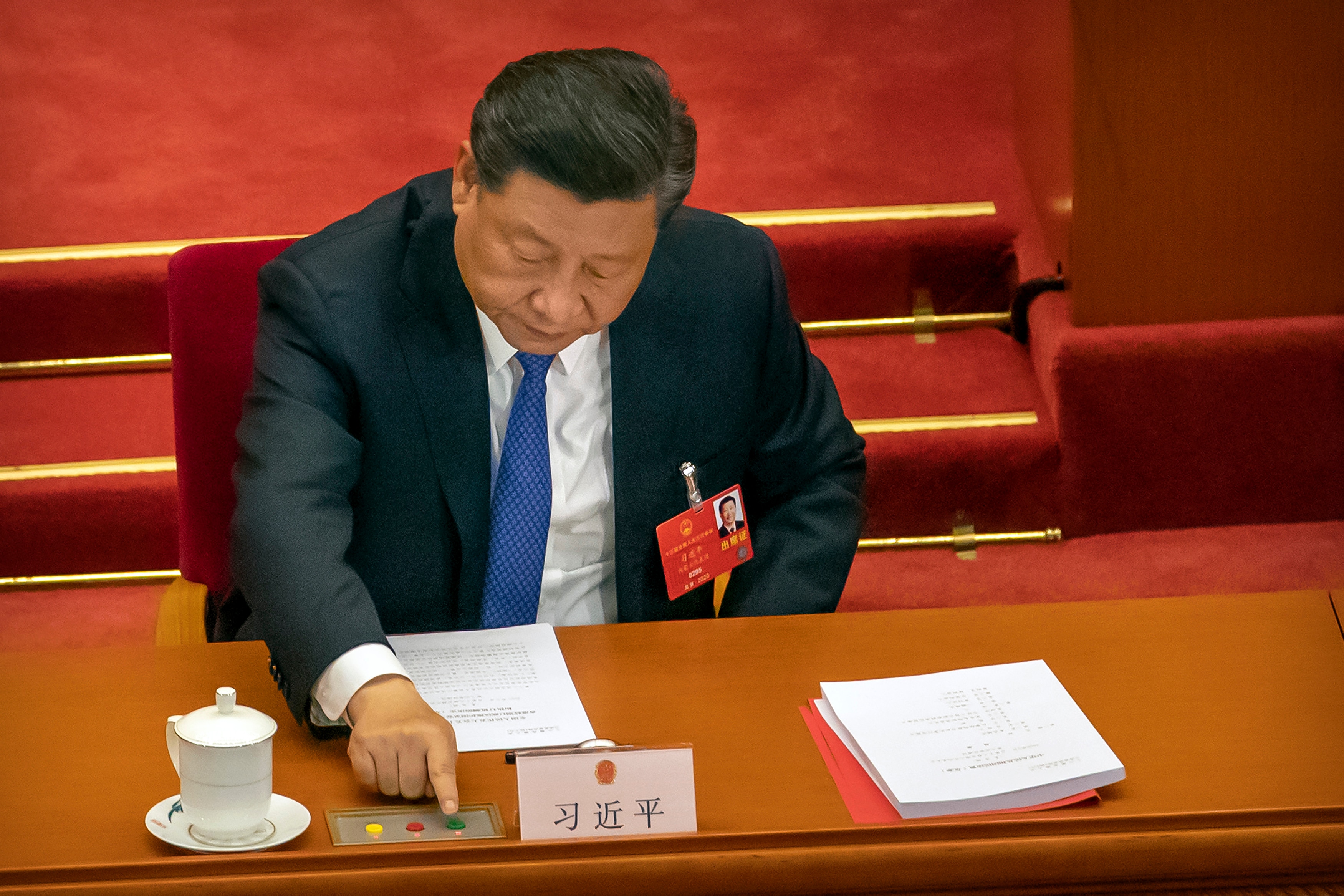 President Xi Jinping reaches votes on a security legislation for Hong Kong.
