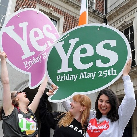 Women celebrate after Ireland votes overwhelmingly to legalise abortion in a historic referendum.