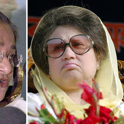 This combo photo shows Bangladesh's Prime Minister Sheikh Hasina and BNP Chairperson Khaleda Zia (File Image) 