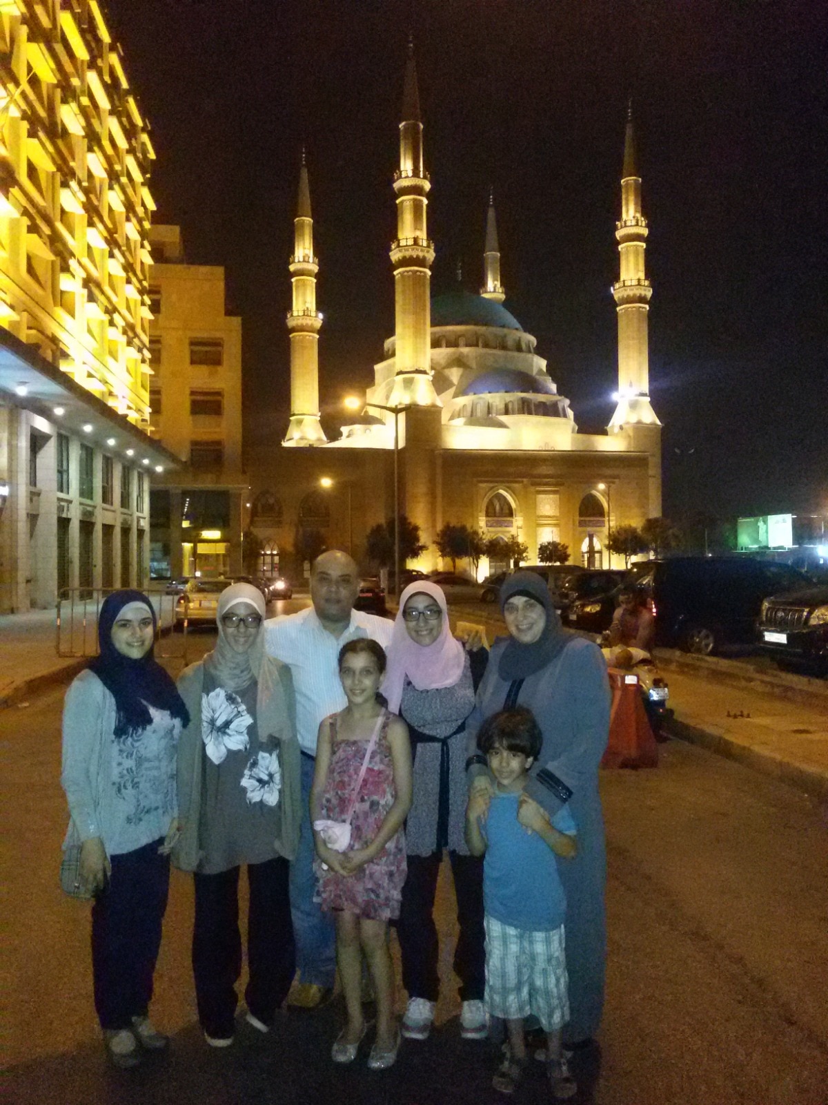 Ayah Khalid and her family in Lebanon.