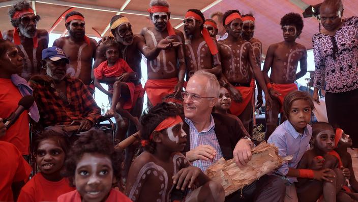 Malcolm Turnbull at the 2016 Kenbi Land Claim Ceremony.