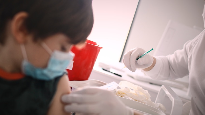 A child getting a vaccine