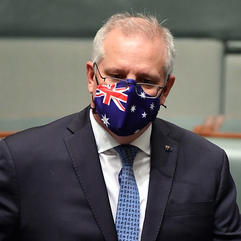 Prime Minister Scott Morrison at Parliament House in Canberra, 23 August, 2021. 