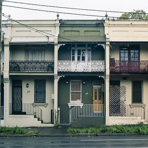 Australia, New South Wales, Sydney, row of old residential houses