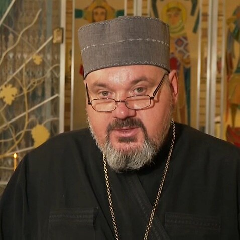 The Very Reverend Father Simon Ckuj from the Ukrainian Catholic Church in Sydney's Lidcombe 