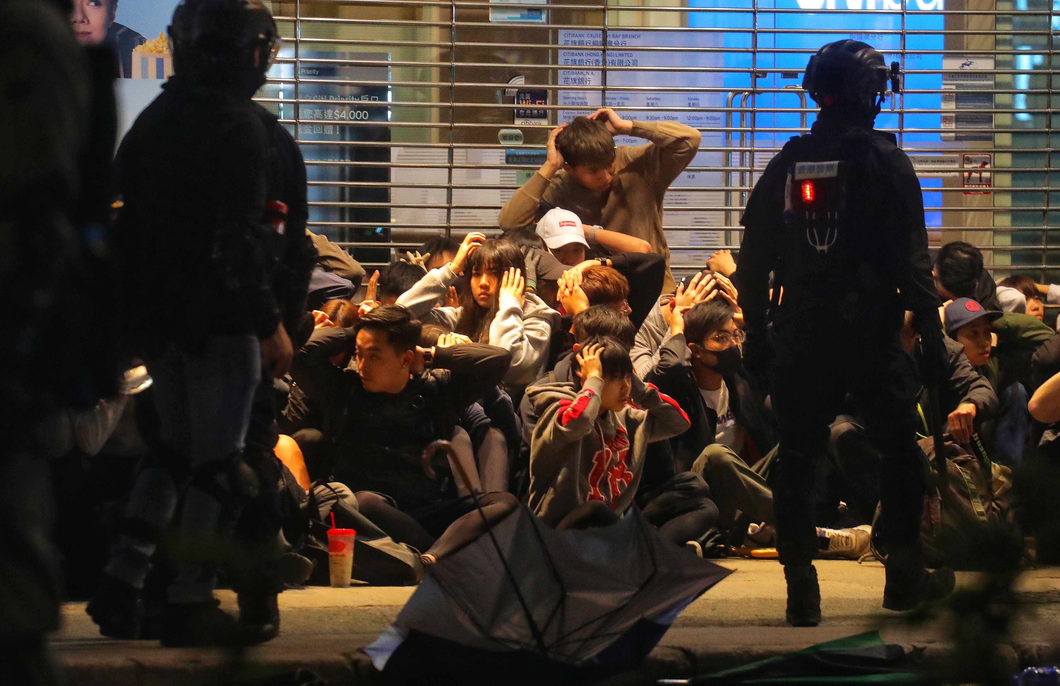 Hong Kong police say about 400 protesters were arrested on New Year's Day.