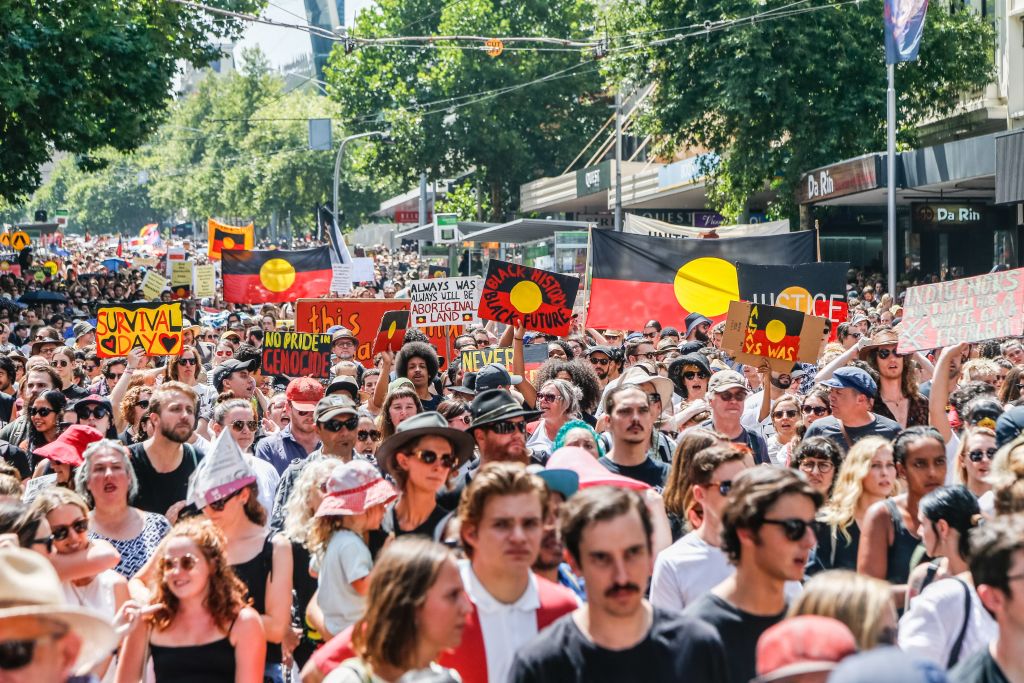Australia Day Of Shame Thousands March In Invasion Day Protests Sbs News 2087