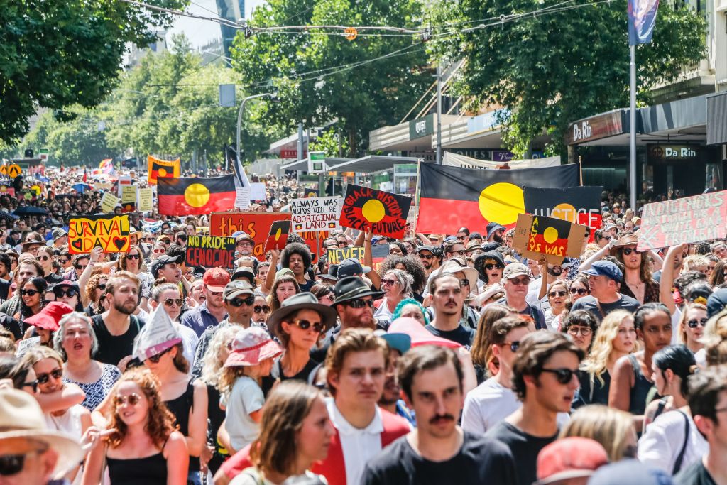 'Australia Day of shame' Thousands march in 'Invasion Day' protests
