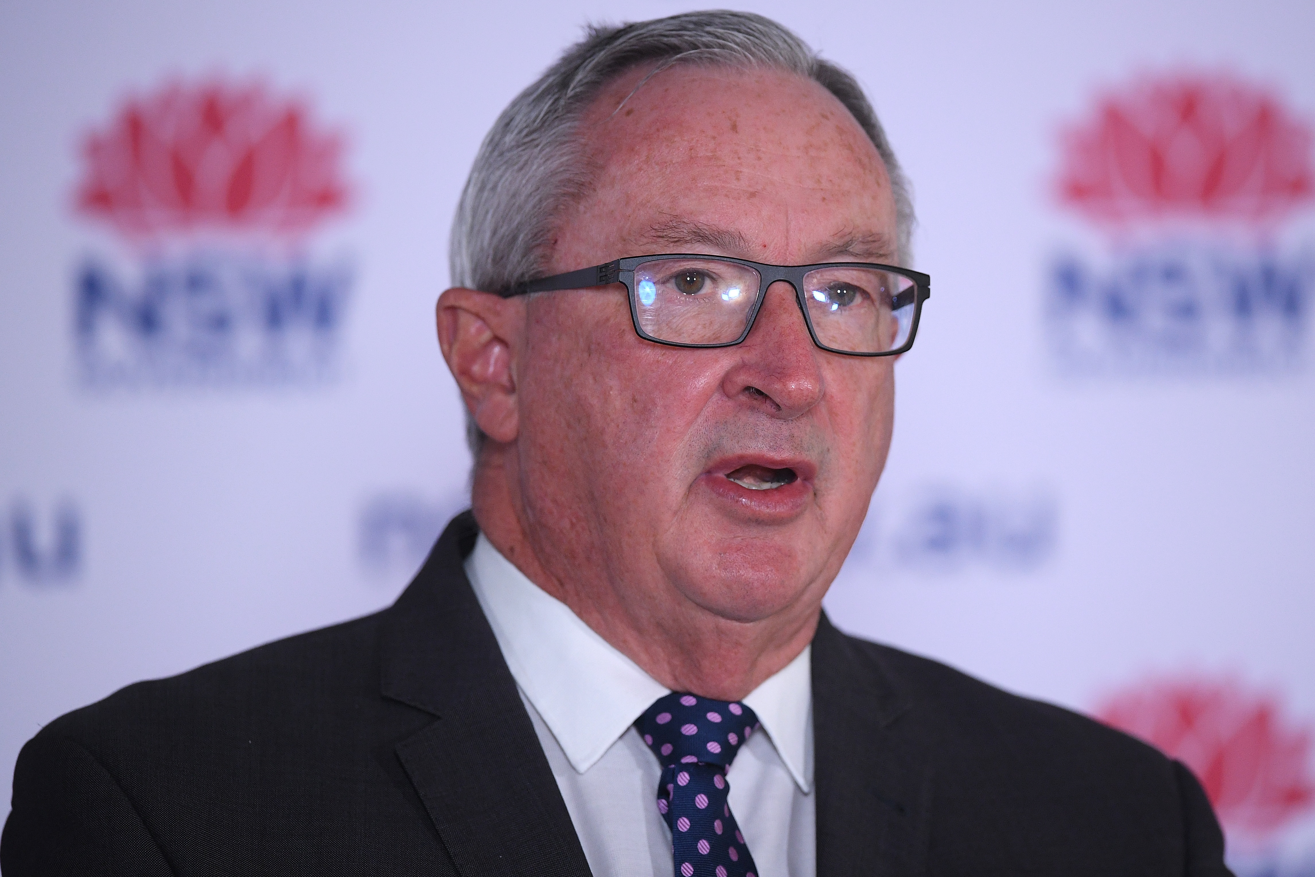 NSW Health Minister Brad Hazzard addresses media during a press conference in Sydney, Tuesday, August 31, 2021