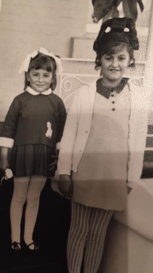 Kathy Skettos and her sister Mary as children.