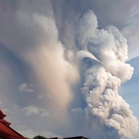 Taal Volcano erupts near the Philippines capital Manila
