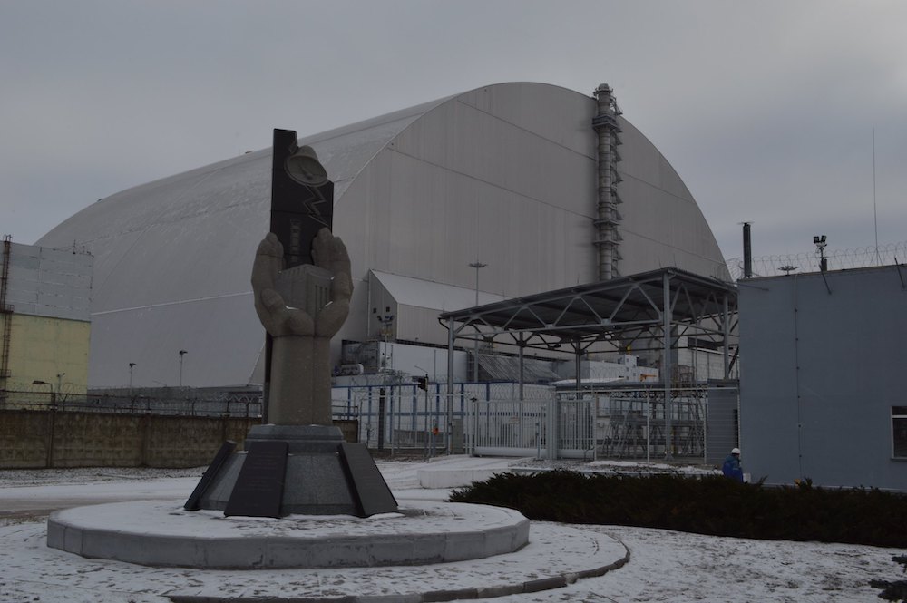The Sarcophagus, built to house the Chernobyl nuclear power plant. The Sarcophagus, built to house the Chernobyl nuclear power plant